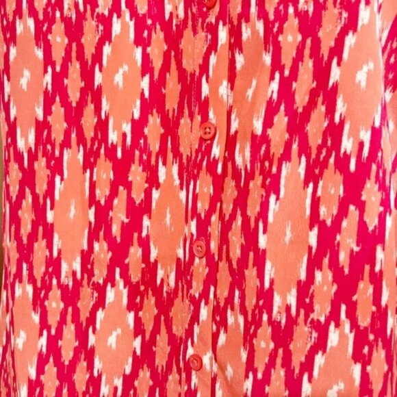 Joie finnegan Spiced Coral Silk Top - Size Large - Picture 5 of 8